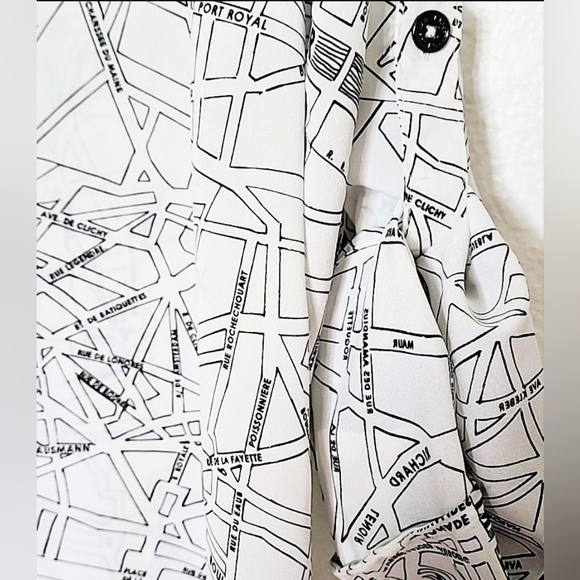 Karl Lagerfeld Paris Road Map Design Women's Shirt.   Size M - Picture 12 of 13